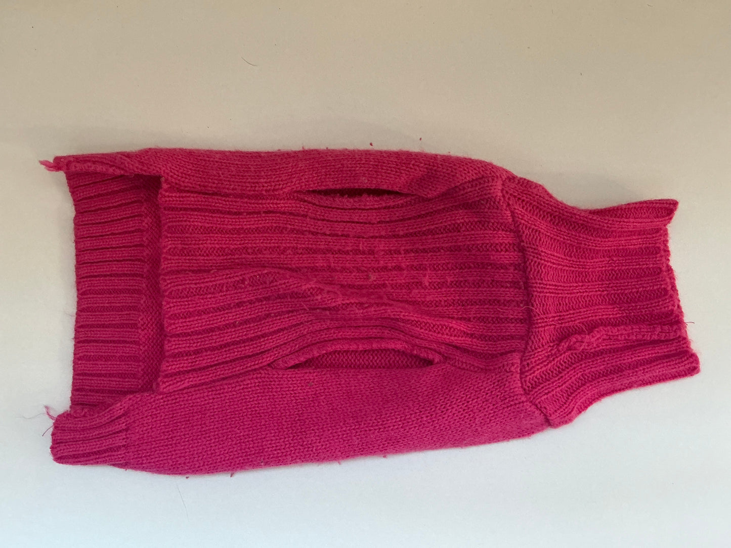 Pink Knitted Dog Sweater Size Small