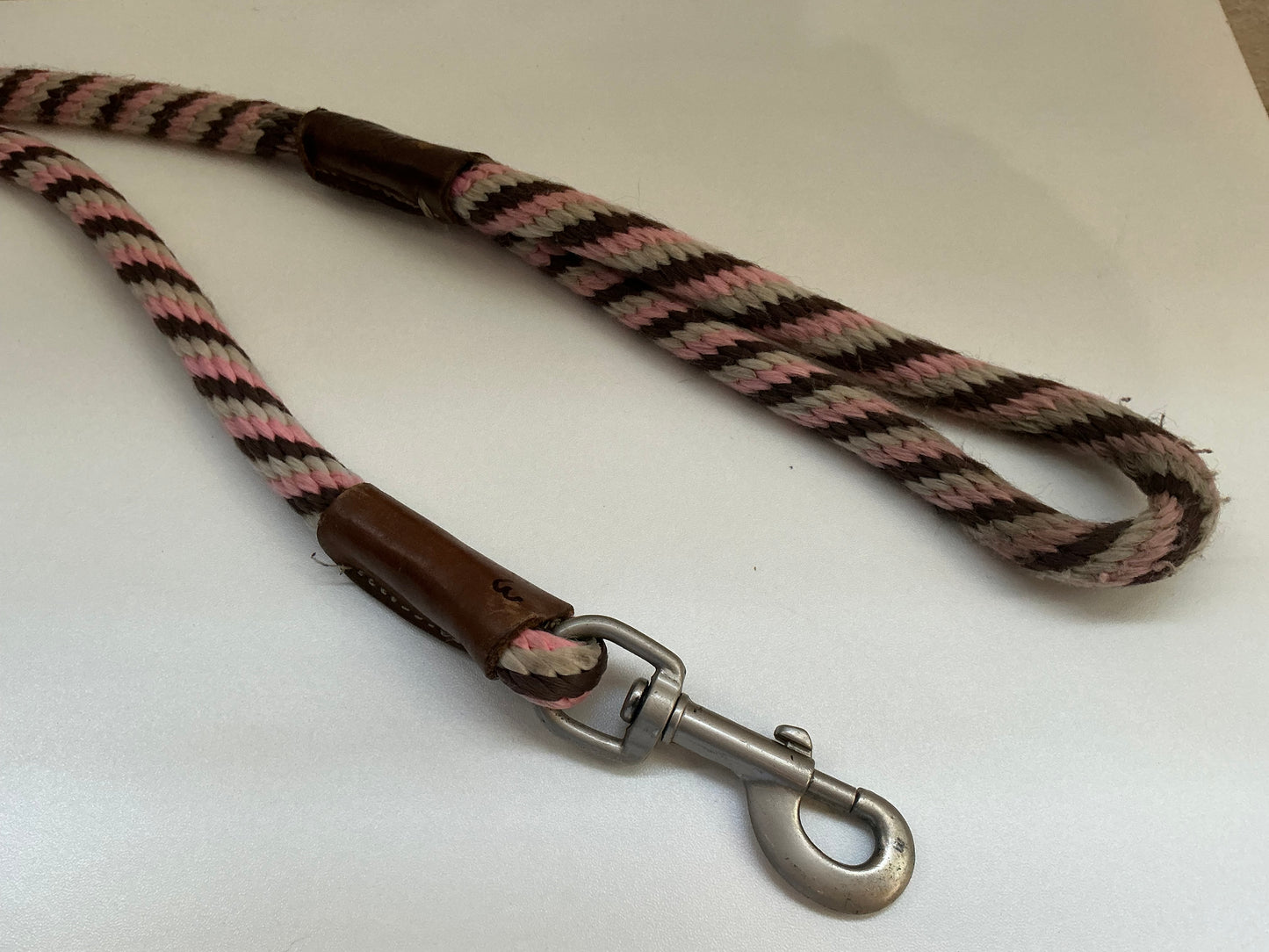 Mendota Products Pink/Brown/White 6Ft Leash
