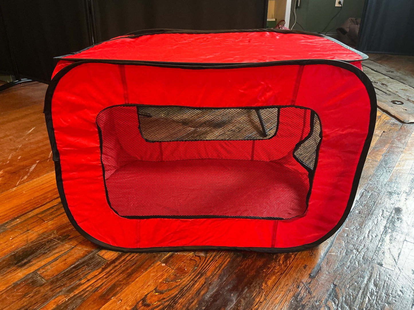 Red Pop Up Dog Kennel