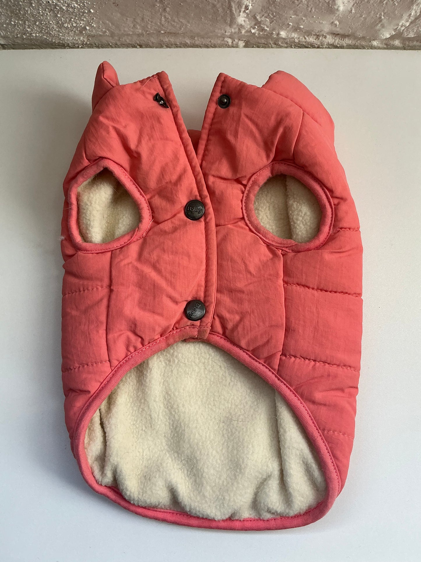 Baby Pink Puffer Jacket With Fleece Lining Medium