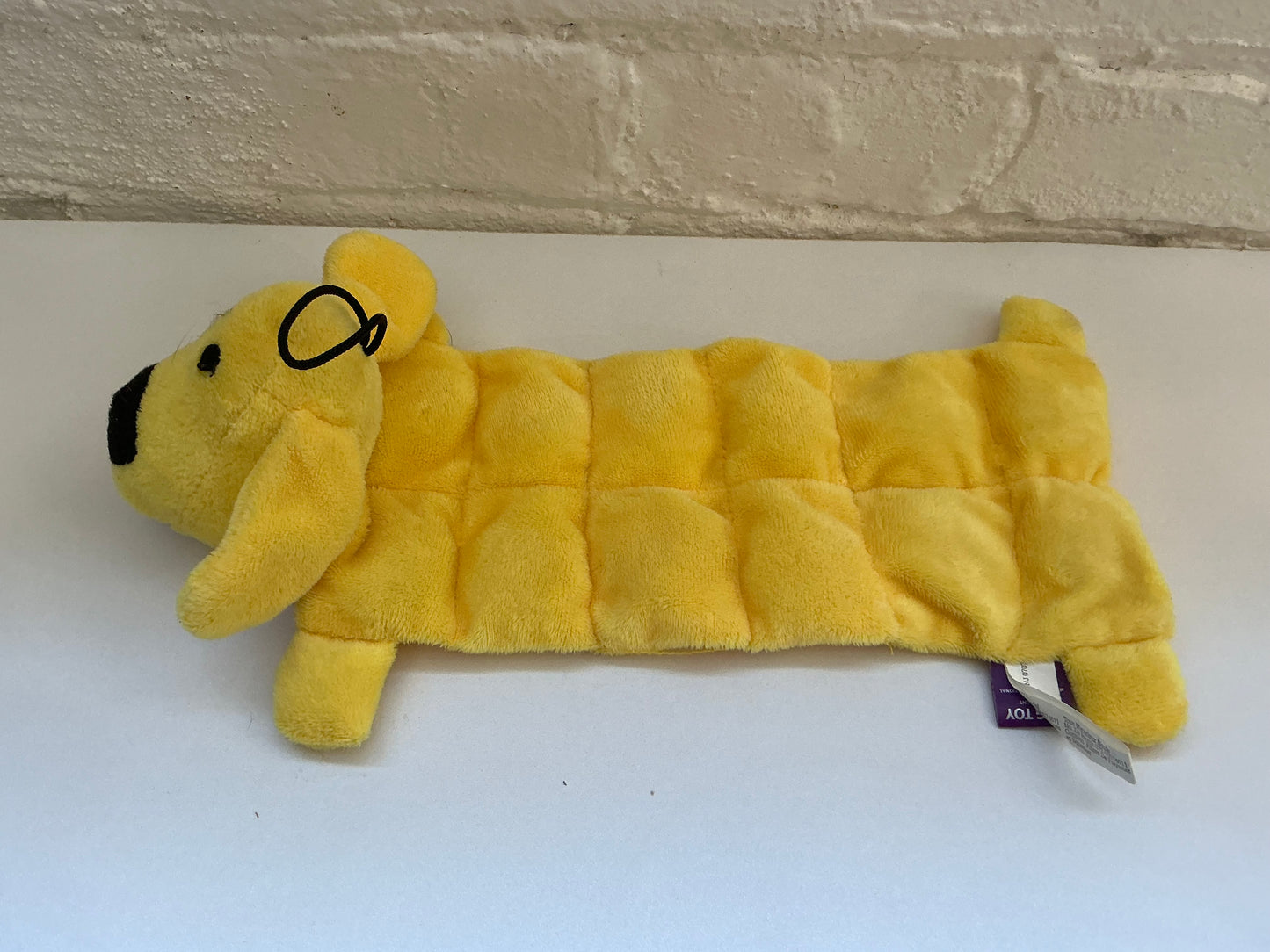 Yellow MultiPet Loofa Squeaker Dog Toy