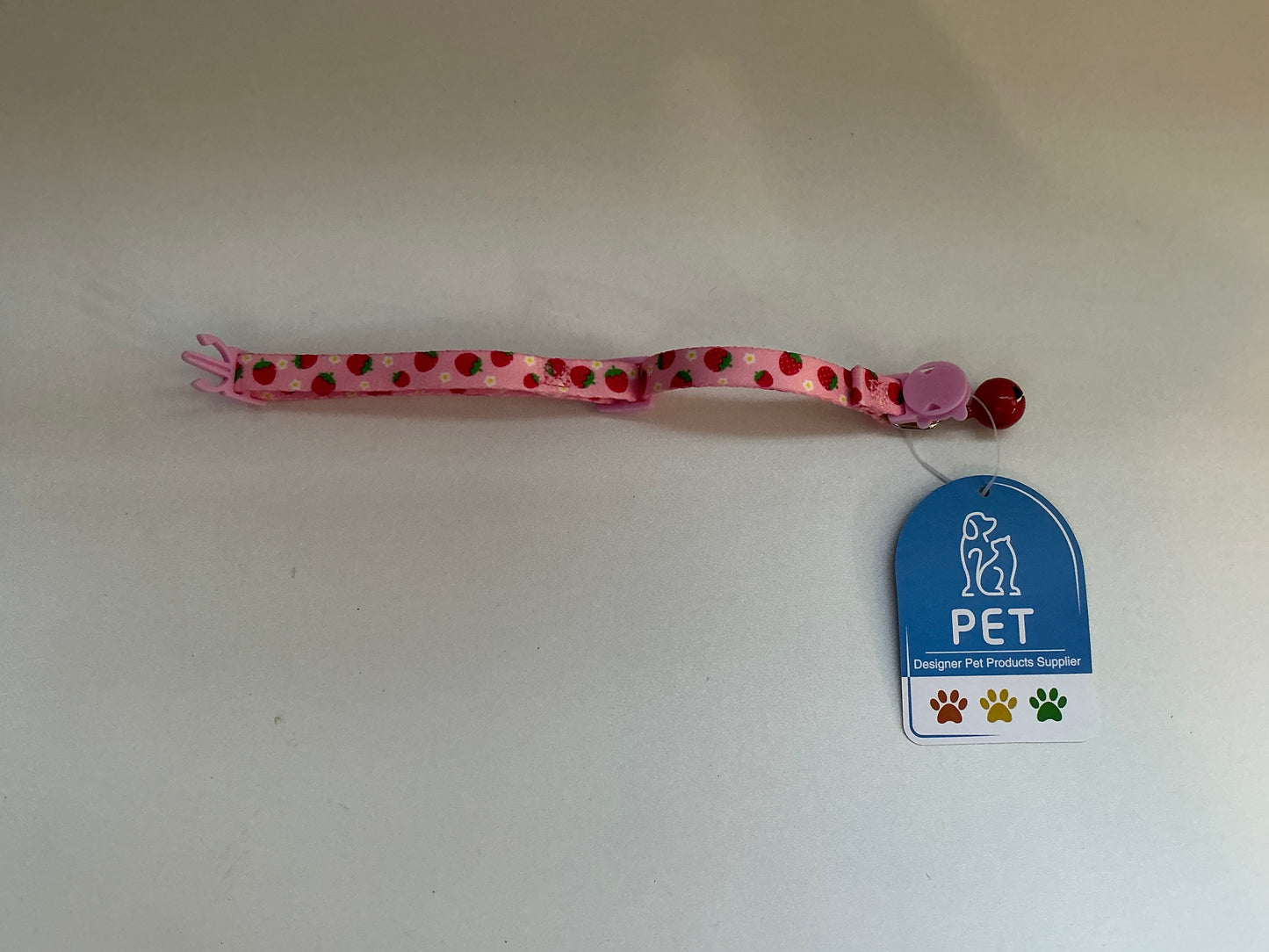 Designer Pet Products Supplier Pink Strawberry Breakaway Cat Collar