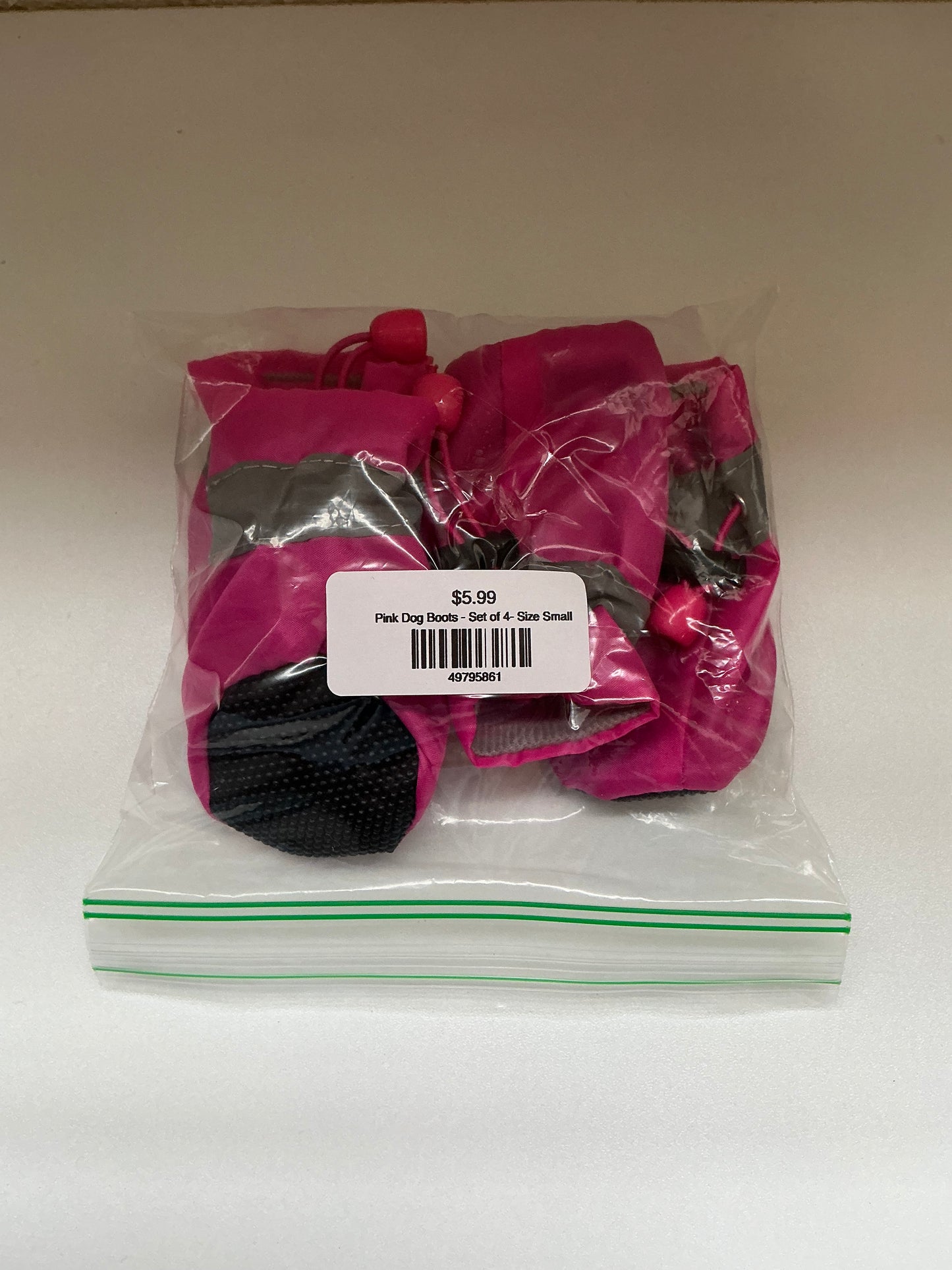 Pink Dog Boots - Set of 4- Size Small
