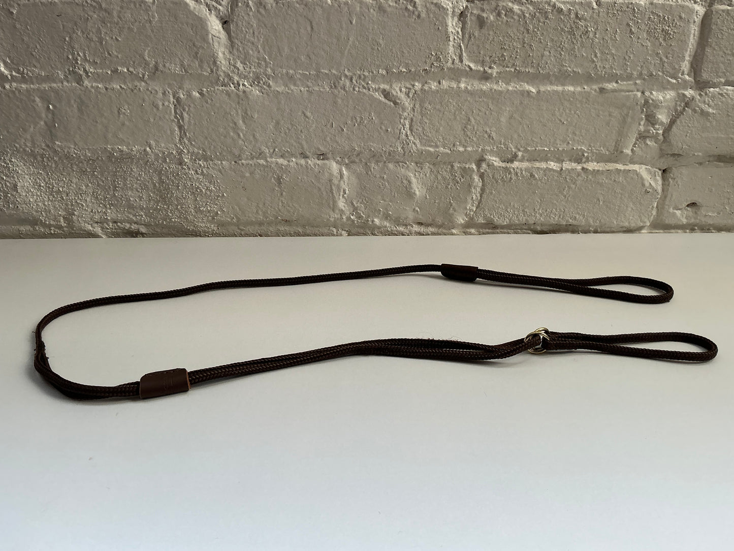 Lightweight Brown 3.5ft Adjustable 2 in 1 Halter No-Pull Slip Leash