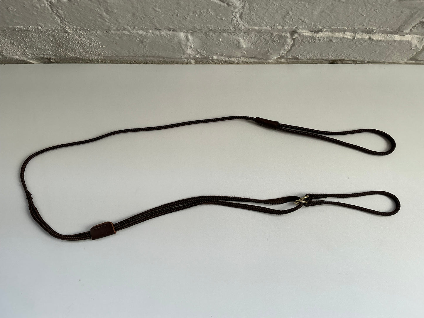 Lightweight Brown 3.5ft Adjustable 2 in 1 Halter No-Pull Slip Leash