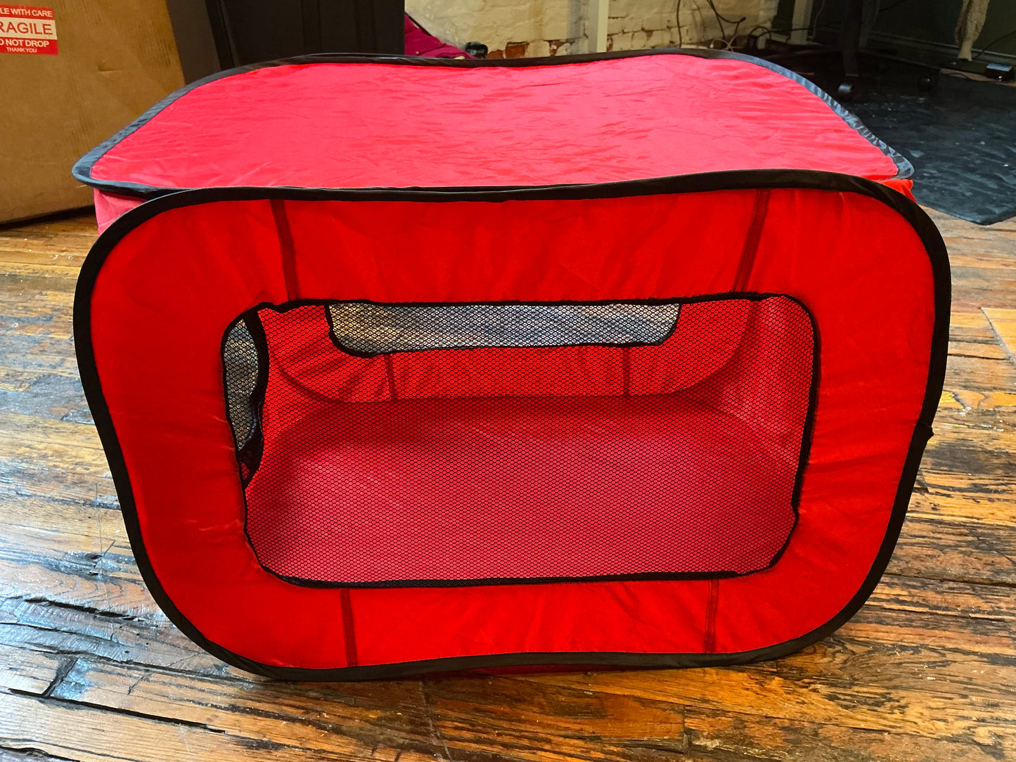 Red Pop Up Dog Kennel