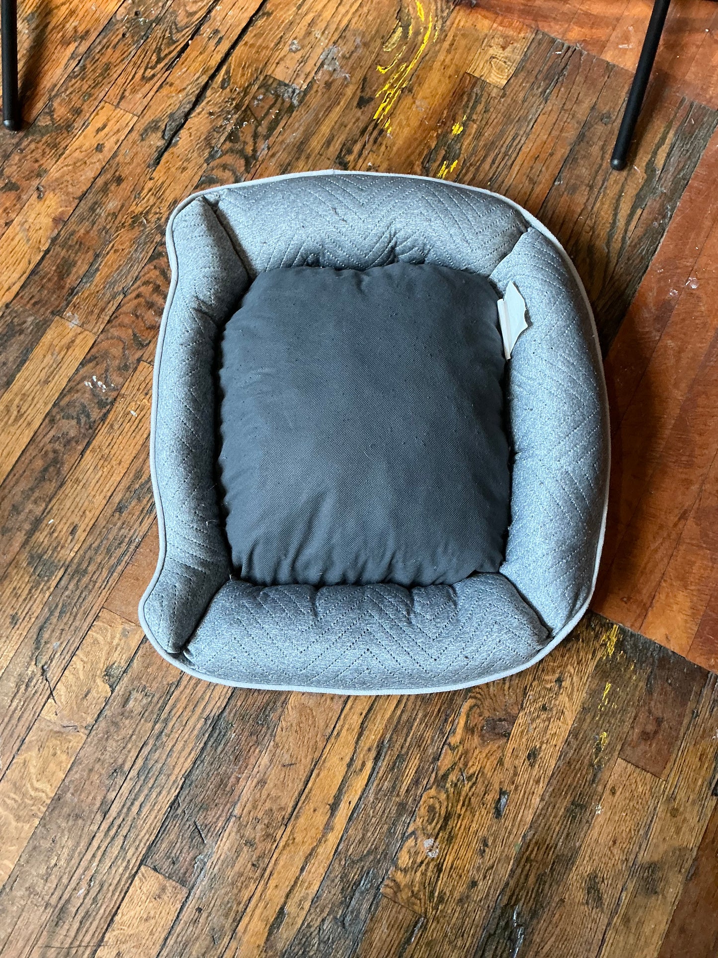 Top Paw Gray Cushioned Pet Bed 25”x19”