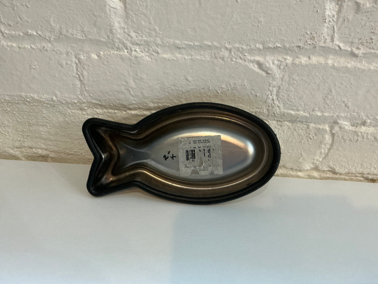 Stainless Steel Fish Shaped Non-Slip Cat Bowl