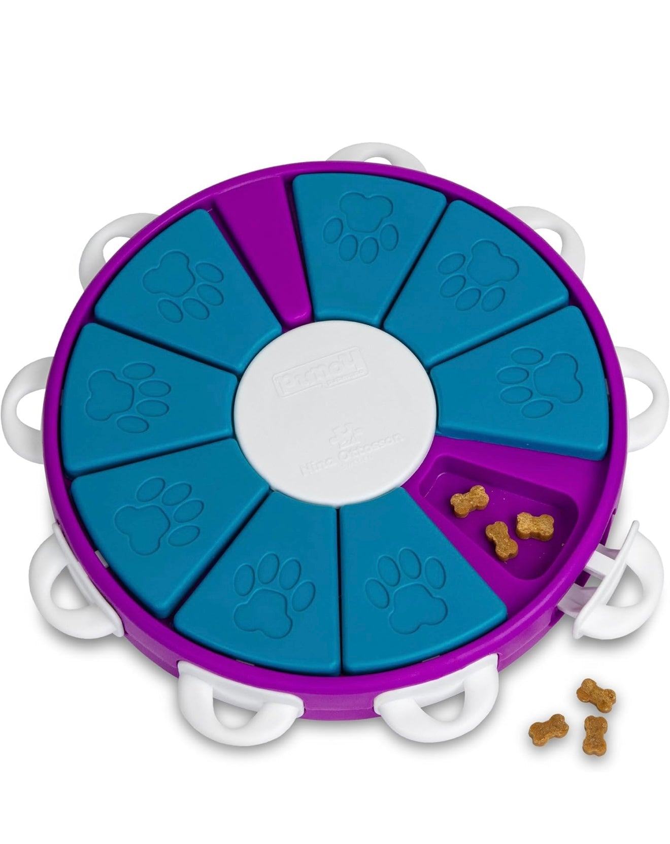 Outward Hound by Nina Ottosson Dog Twister Treat Puzzle Enrichment Toy, Level 3 Advanced, Purple