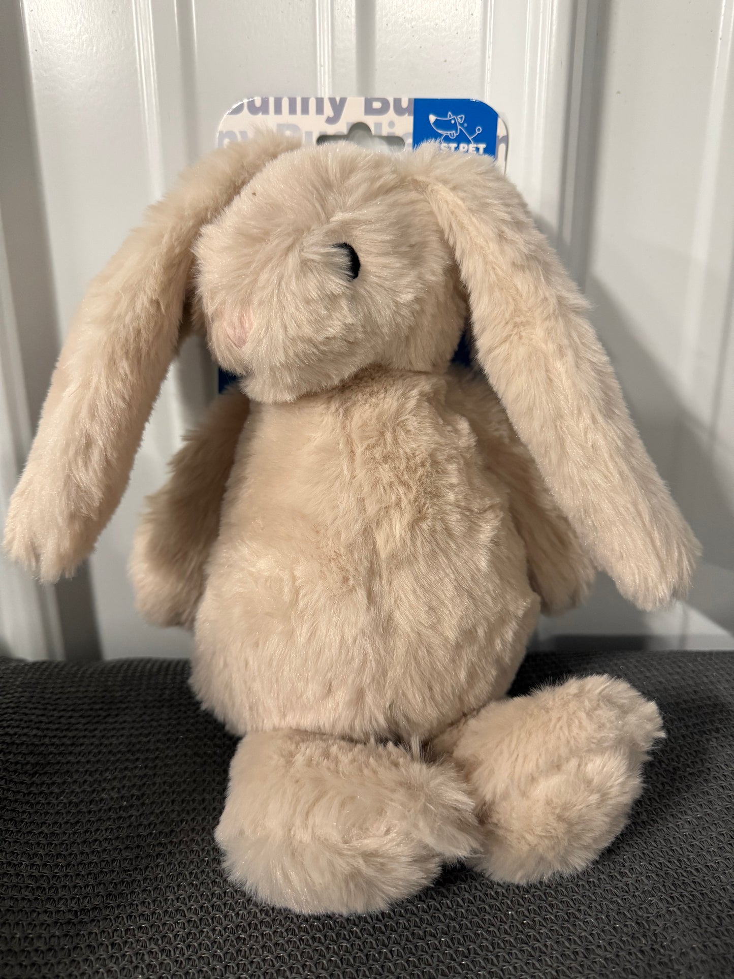 Best Pet Supplies Interactive Bunny Buddy Dog Toy with Crinkle and Squeaky Enrichment for Small and Medium Breed Puppies or Dogs, Cute and Plush - Bunny (Beige)
