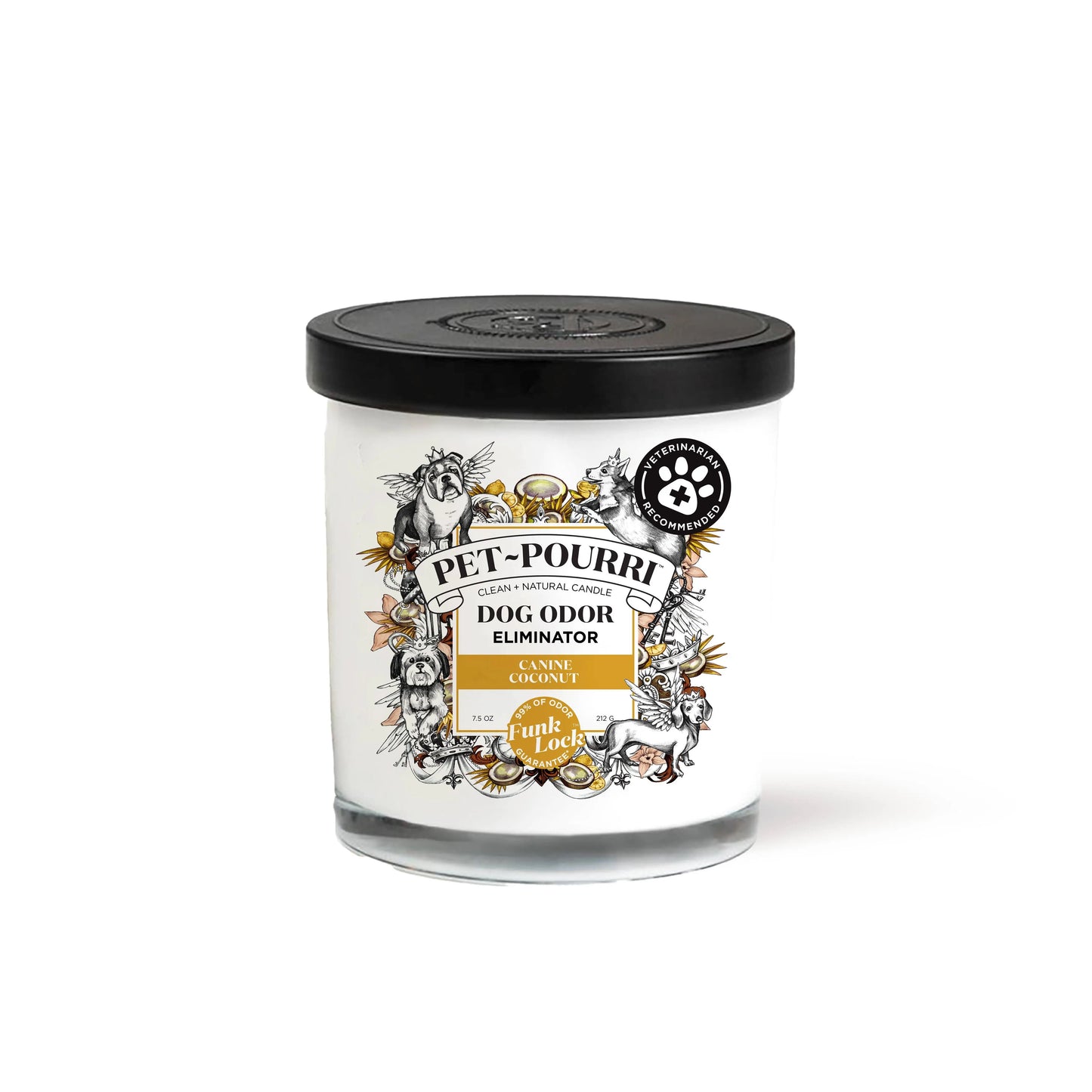 Pet~Pourri Dog Canine Coconut 2-in-1 Candle 7.5oz ~Pourri