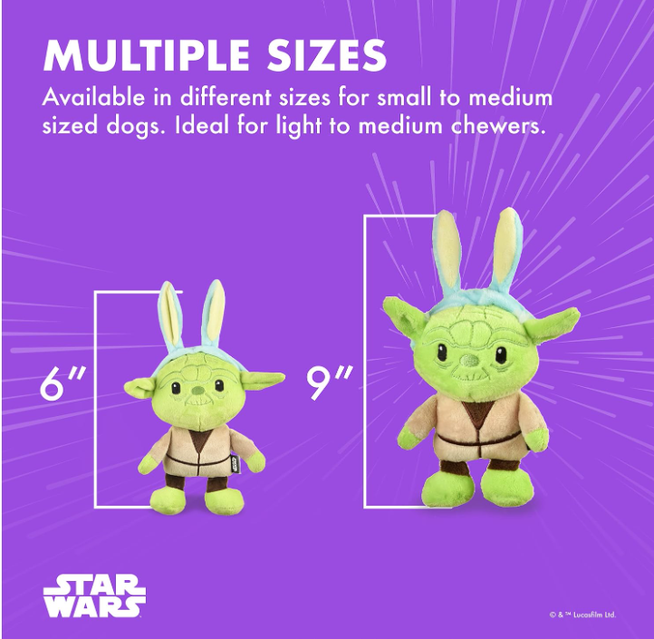Star Wars: Easter 9" Yoda Bunny Squeaker Pet Toy