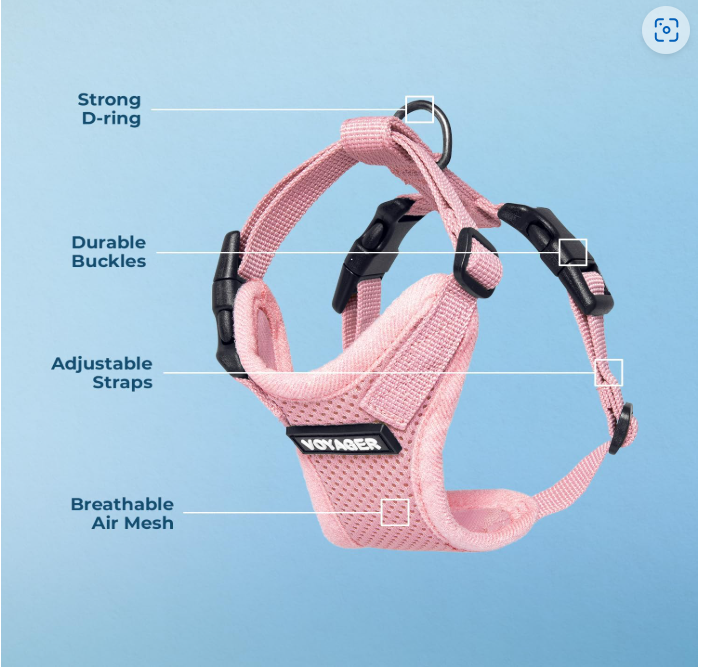 Voyager Step-in Lock Pet Harness - All Weather Mesh, Adjustable Step in Harness for Cats and Dogs by Best Pet Supplies