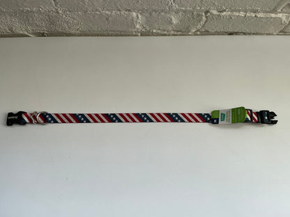 Frisco American Flag Patterned Dog Collar Size Medium 14-20” Neck