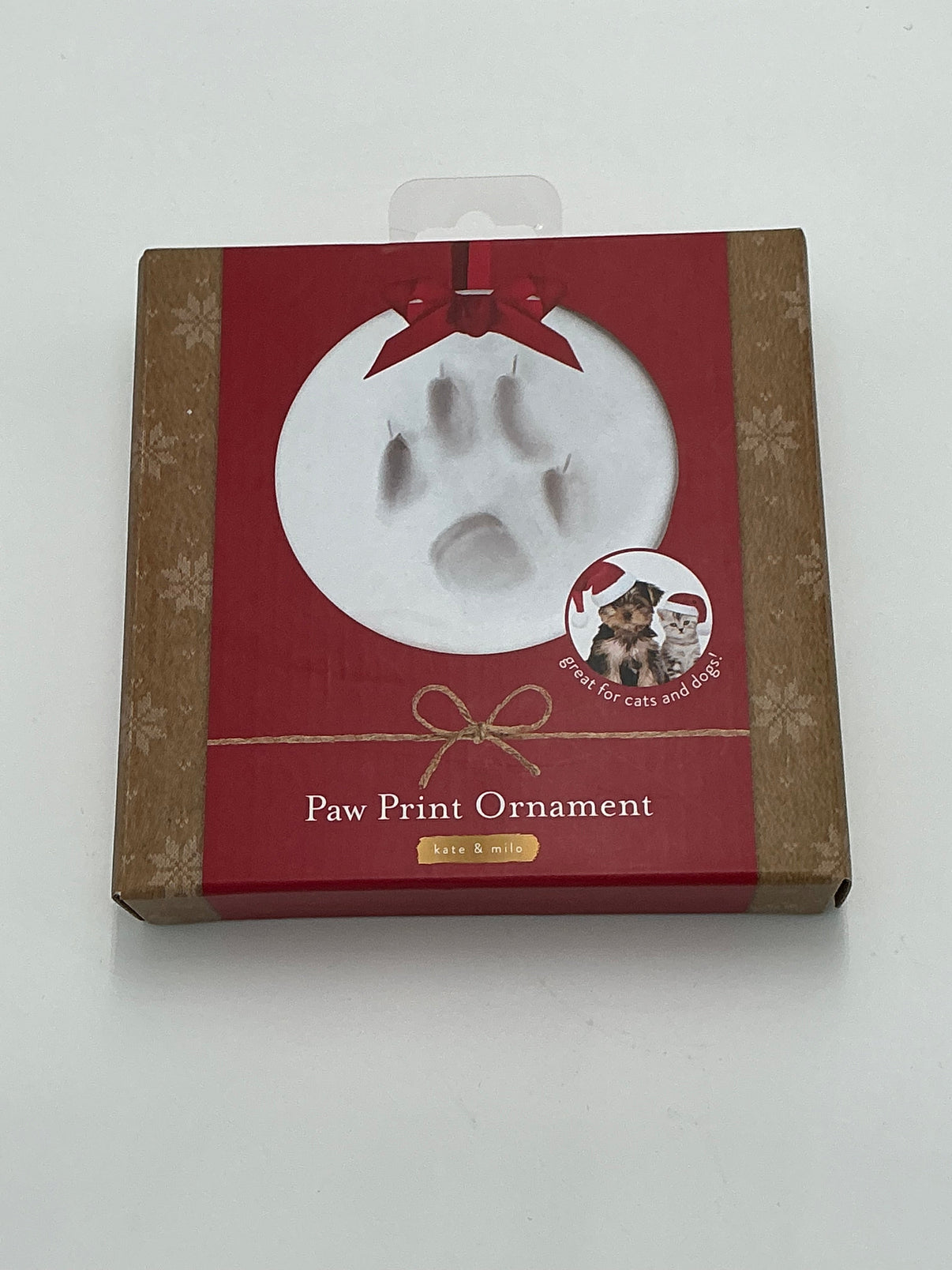 Kate & Milo Paw Print Ornament Kit Indiana Pet Supply