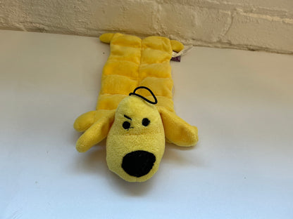 Yellow MultiPet Loofa Squeaker Dog Toy