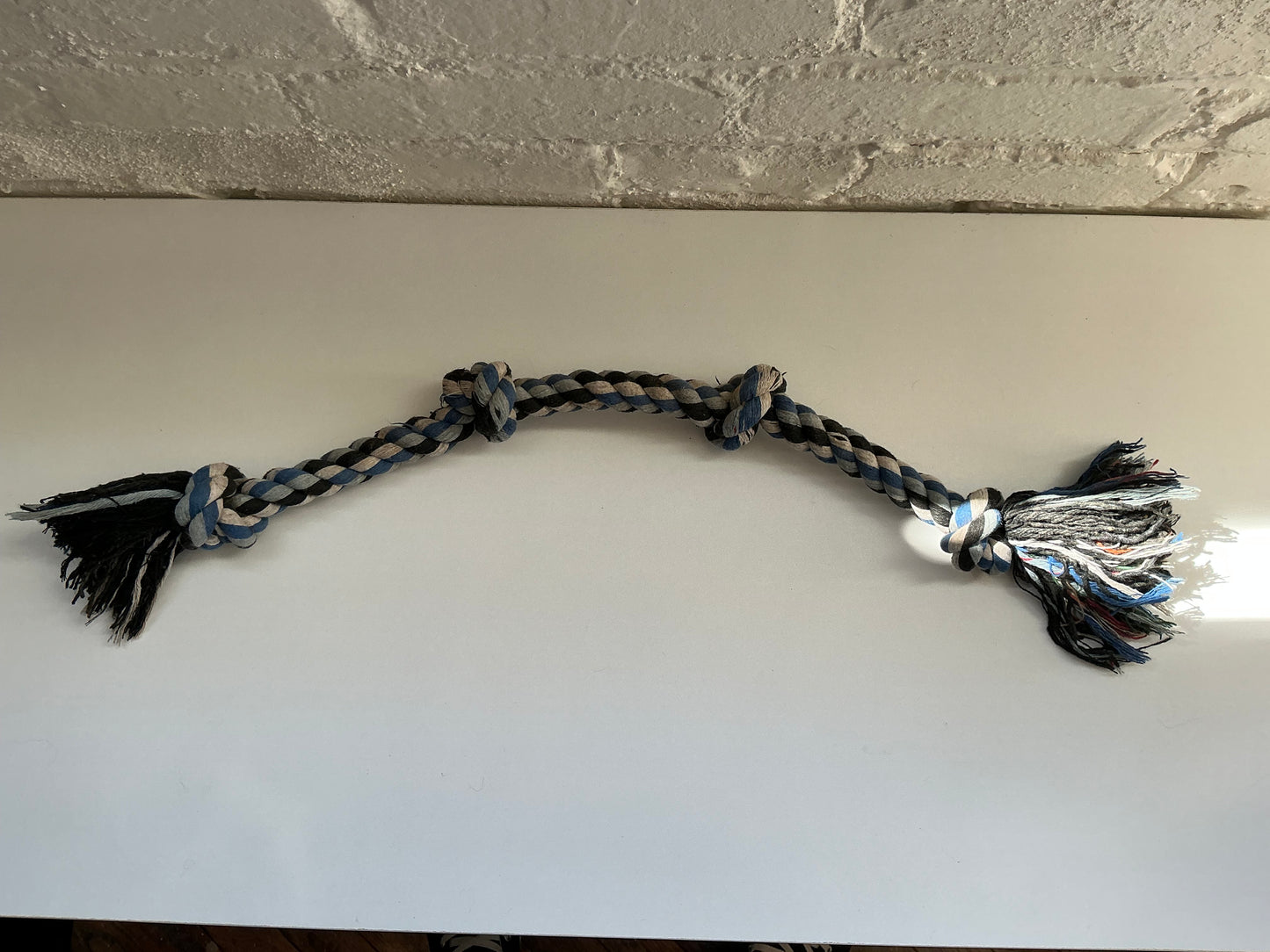 Blue/White/Black Large Rope Toy