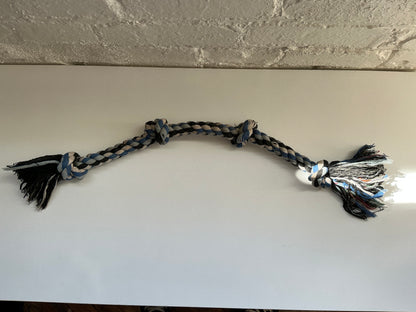 Blue/White/Black Large Rope Toy