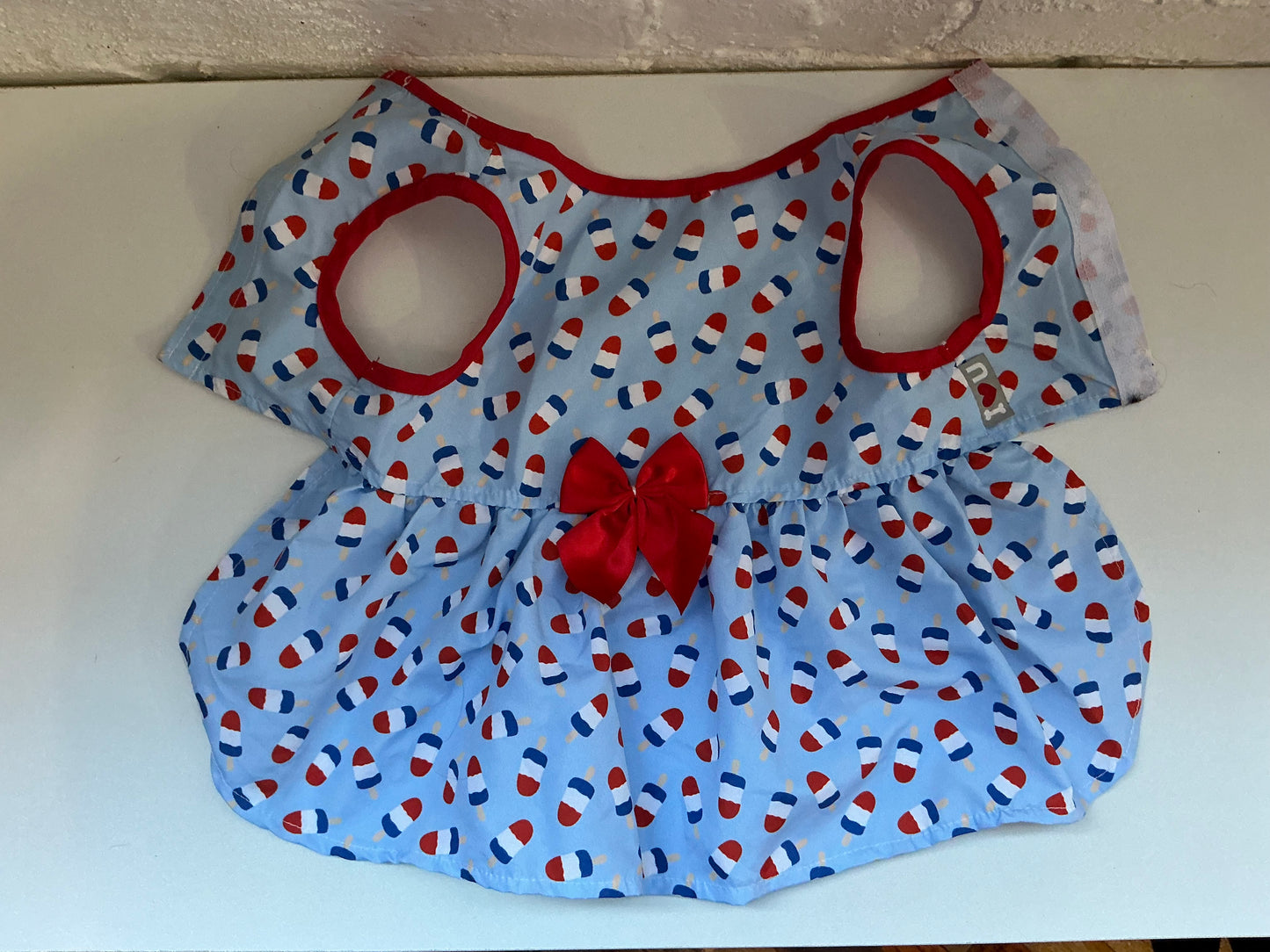 Fourth Of July- Red, White, and Blue Bomb Pop Summer Dog Dress Size Small