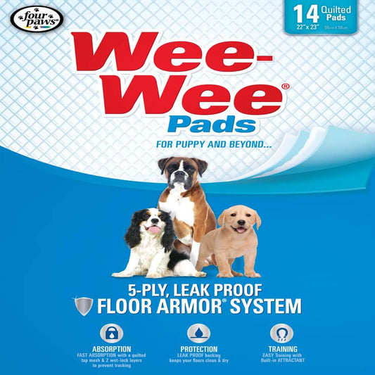 Four Paws Four Paws Wee-Wee Superior Performance Dog Pee Pads 14 ct, 22 in X 23 in