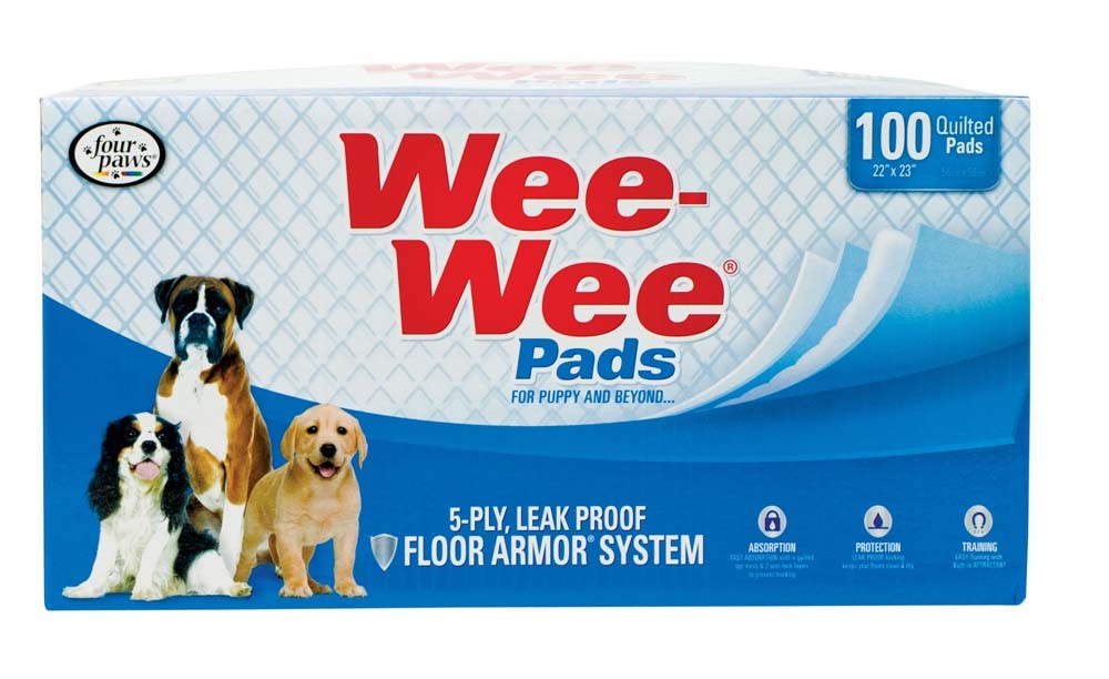 Four Paws Four Paws Wee-Wee Superior Performance Dog Pee Pads 100 ct Bag, 22 in X 23 in