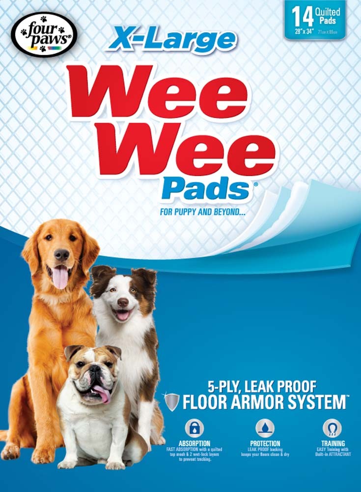 Four Paws Four Paws Wee-Wee Superior Performance X-Large Dog Pee Pads XL 14 ct