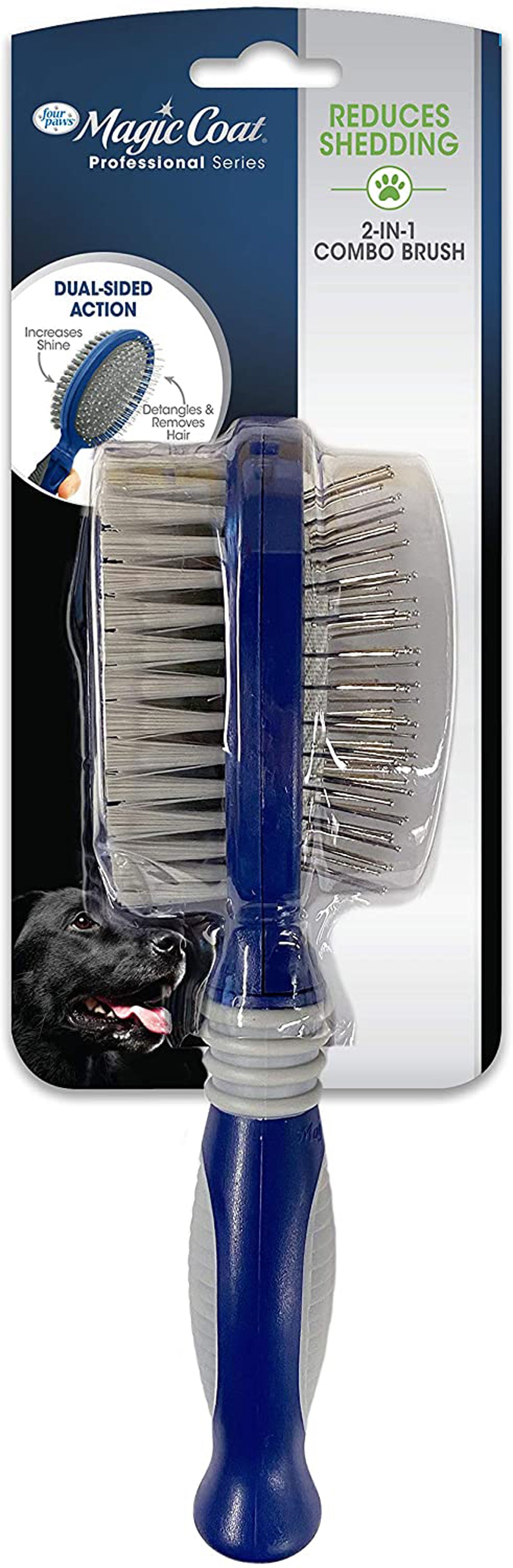 Four Paws Magic Coat Professional Series 2-in-1 Combo Pin and Bristle Dog Brush 2 in 1