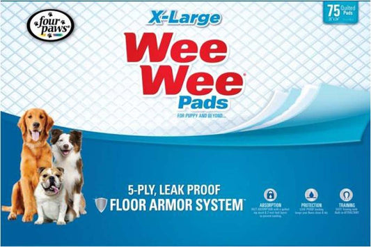 Four Paws Four Paws Wee-Wee Superior Performance X-Large Dog Pee Pads 75 ct, 28 in X 34 in