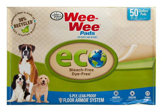 Four Paws Wee-Wee Puppy Pee Pads Eco-Friendly Eco-Friendly 50 ct