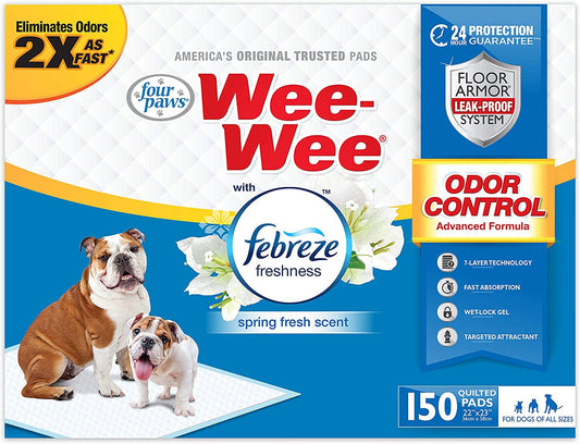 Four Paws Four Paws Wee-Wee Odor Control Dog Training Pads with Febreze Freshness 10 ct 22" x 23"