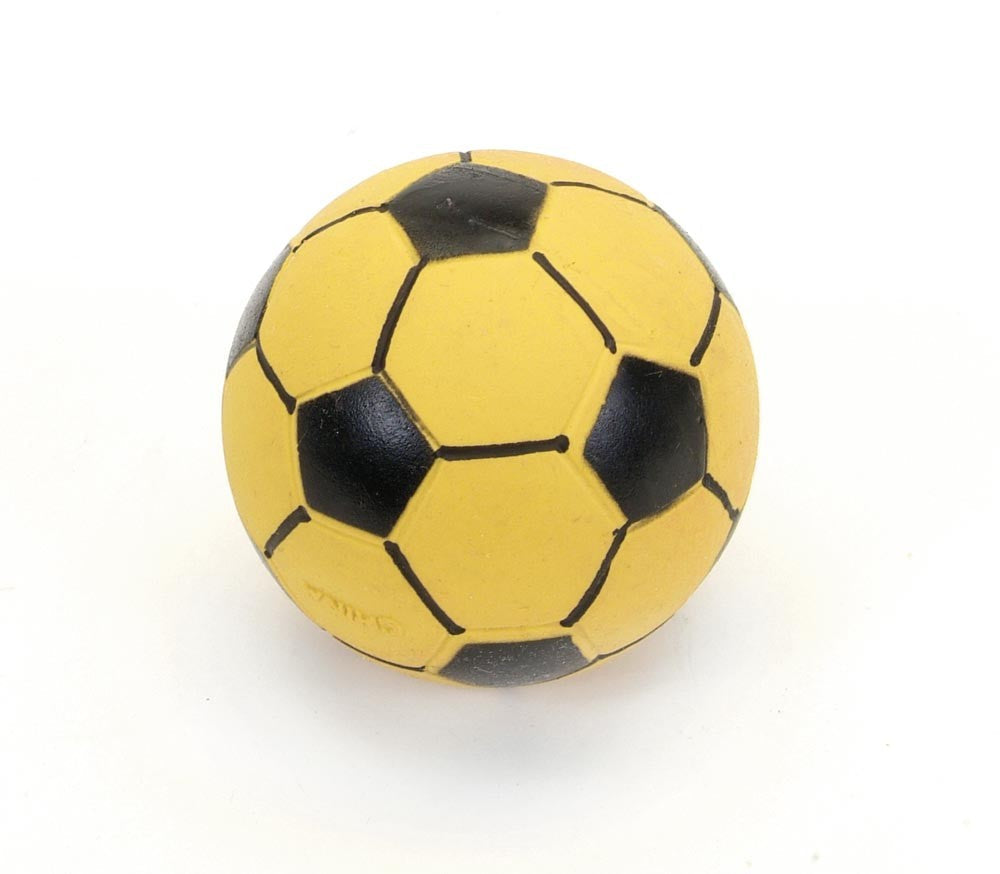 Rascals Latex Dog Toy Soccer ball Yellow 3 in