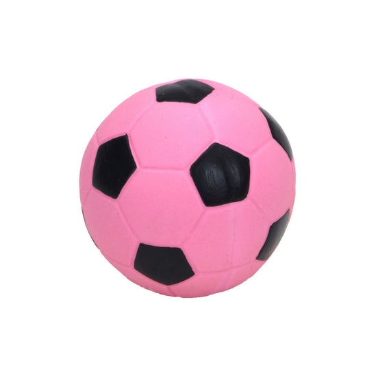 Rascals Latex Dog Toy Soccer ball Pink 3 in