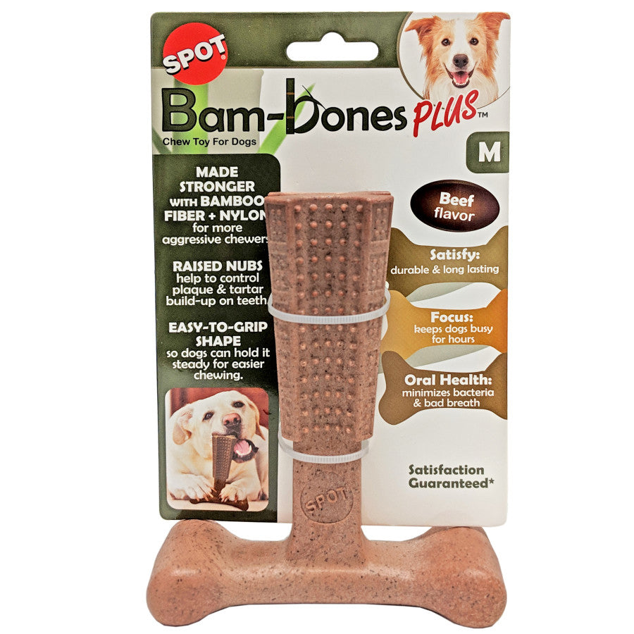 Bam-Bone Plus Dog Chew Beef Medium 6 in