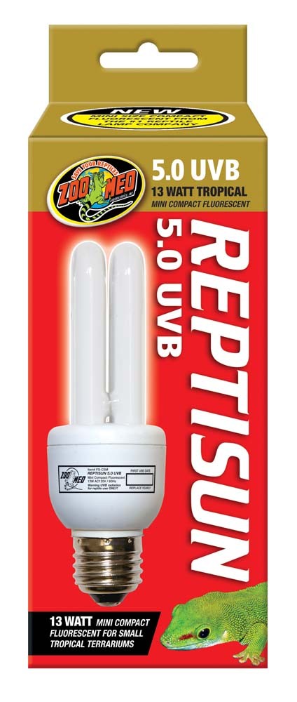 Zoo Med ReptiSun 5.0 UVB Tropical Compact Fluorescent Lamp Mini White 3 W