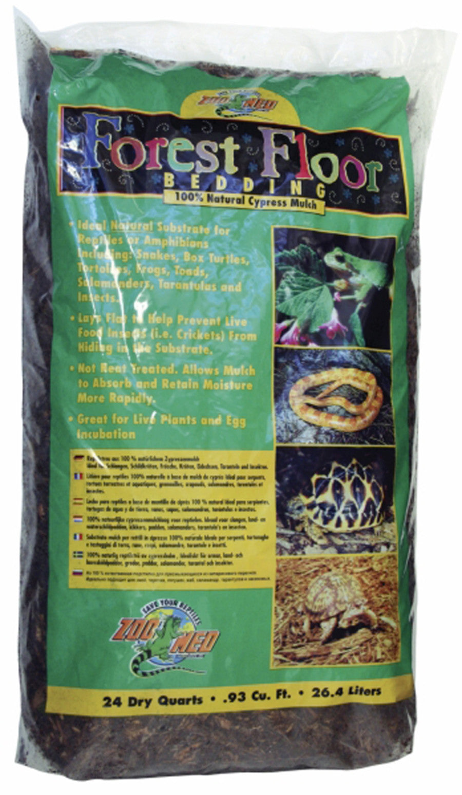 Zoo Med Forest Floor Natural Cypress Mulch Bedding Substrate 24 qt