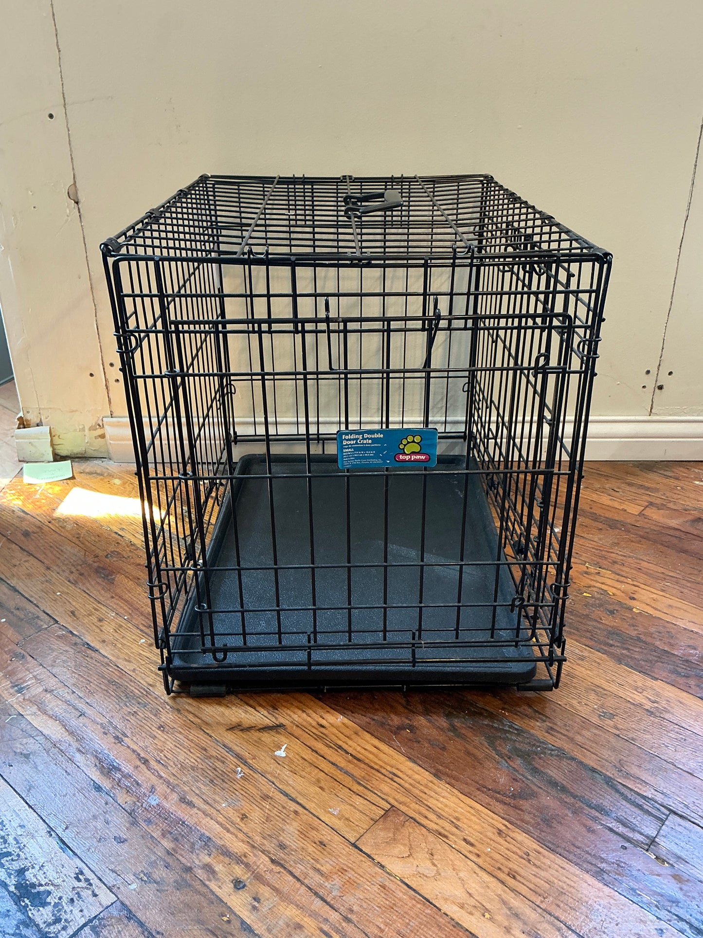 Top Paw Wire Kennel w/ Tray -Small - 24 1/2x 17 1/2 x 19 1/2