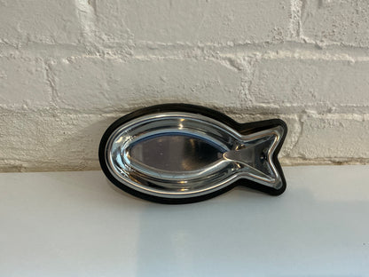 Stainless Steel Fish Shaped Non-Slip  Cat Bowl