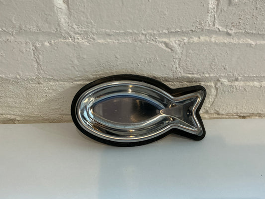 Stainless Steel Fish Shaped Non-Slip  Cat Bowl