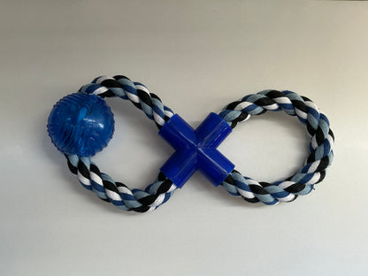 Rope Figure 8 With Rubber Ball Tug Toy