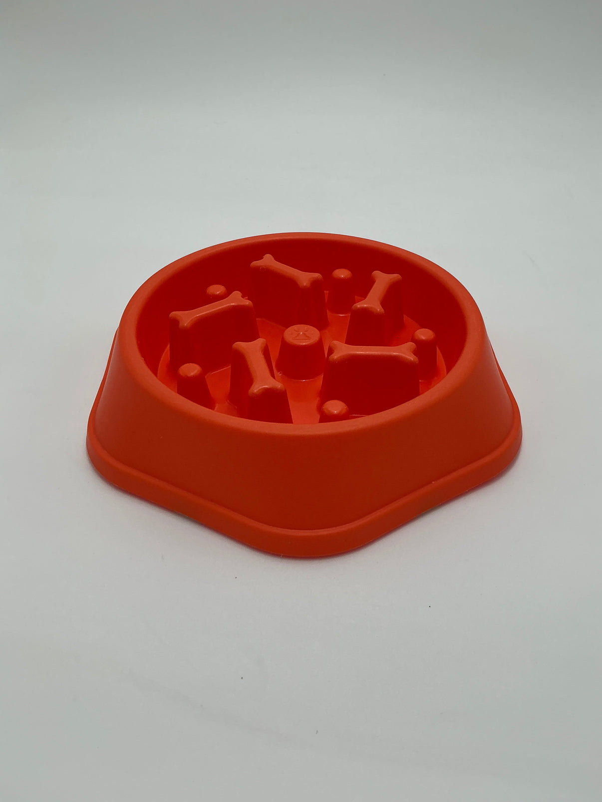 Interactive Bone-Pattern Slow Feeder – 9” - Orange Indiana Pet Supply