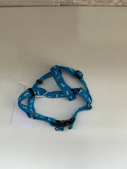Blue Dog Harness with White Bones Size Small