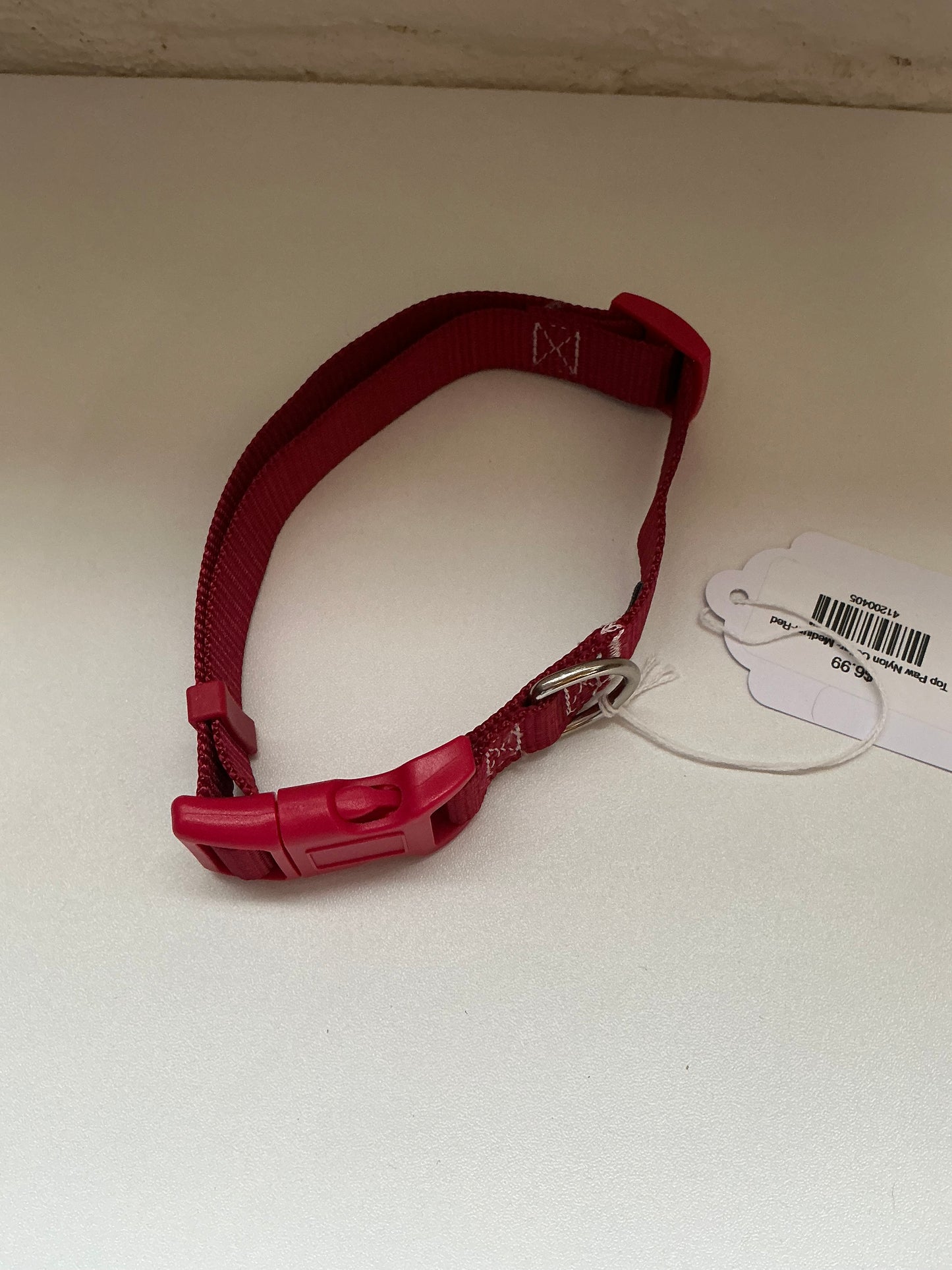 Top Paw Nylon Collar- Medium-Red