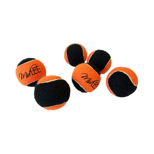 Midlee Orange/Black Regular Dog Halloween Tennis Balls