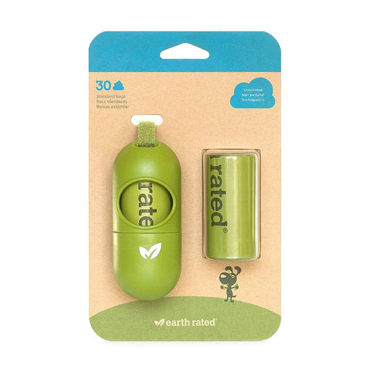 Earth Rated Leash Poop Bag Dispenser with Extra Roll Unscented