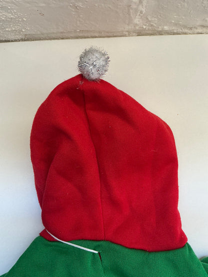 Red and Green "Santa Paws" Hoodie - Medium