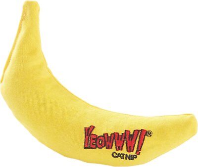 Yeowww! Banana Catnip Cat Toy Yellow