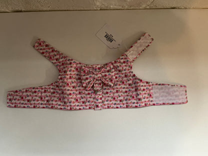 Yippee Tails Handmade Pink Floral Decorative Harness Vest with Bow Size Small