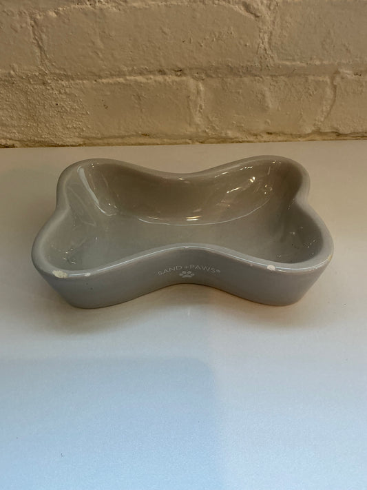 Sand + Paws Bone Shaped Ceramic Bowl