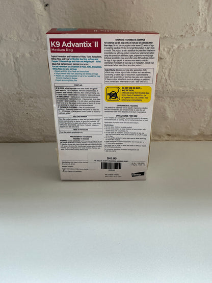 K9 Advantix II OPEN PACKAGE-MISSING DOSES PLEASE READ CAREFULLY!
