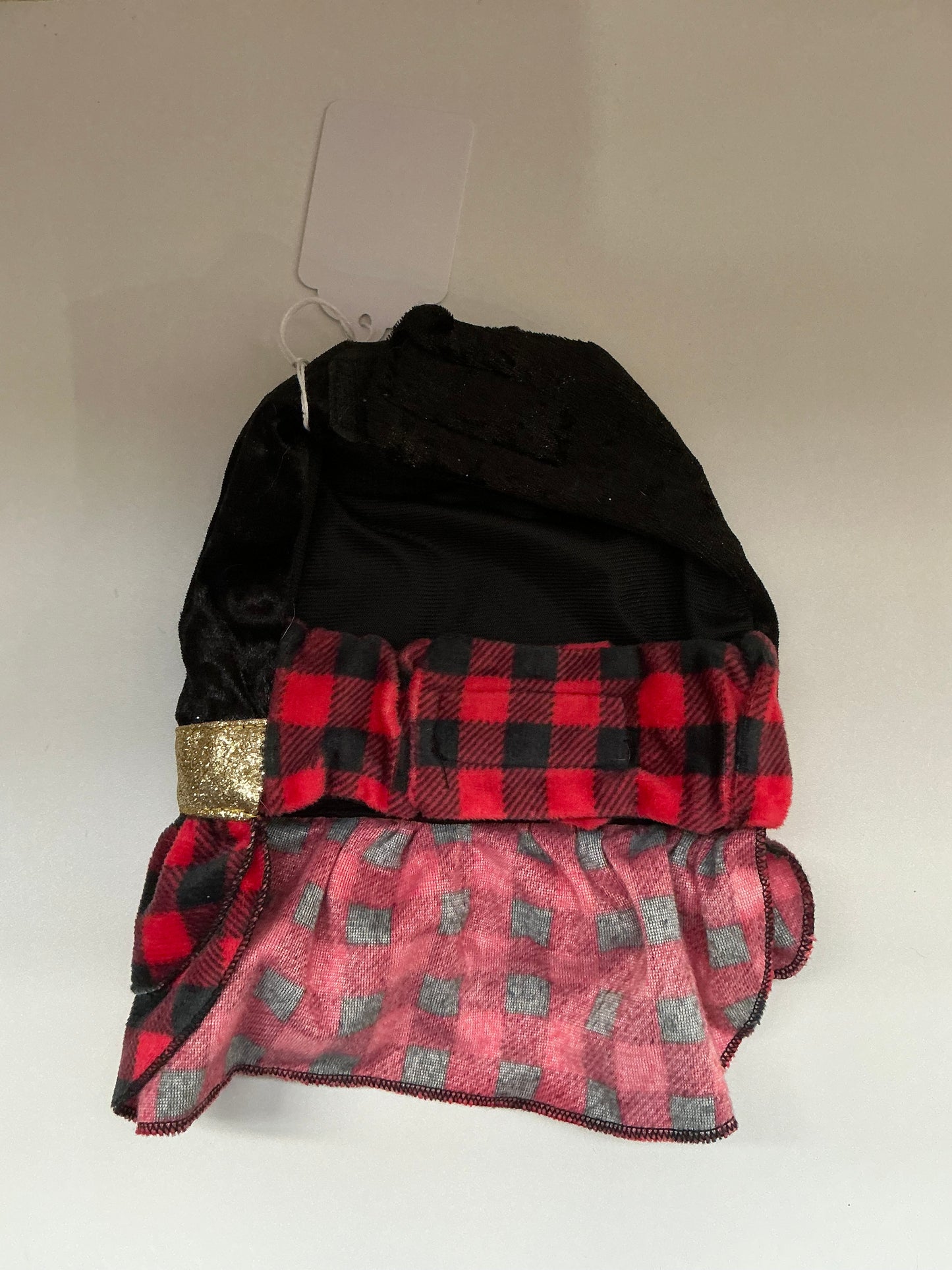 Black and Red Plaid Dog Dress Size XS